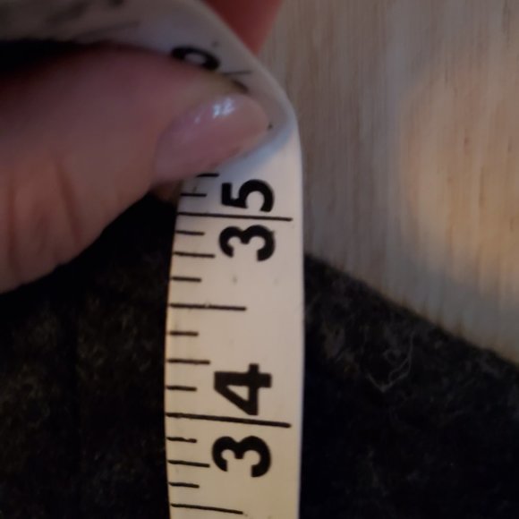 Vero Moda Dark Grey Brushed Katrine Faux Wool Midi Coat, Size 2x-3x Fair - Picture 9 of 9